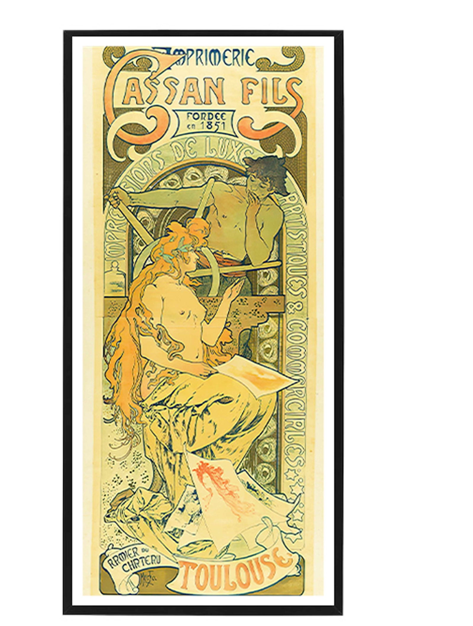 Alphonse Mucha - Imprimerie Cassan Fils Poster - Hakyarts