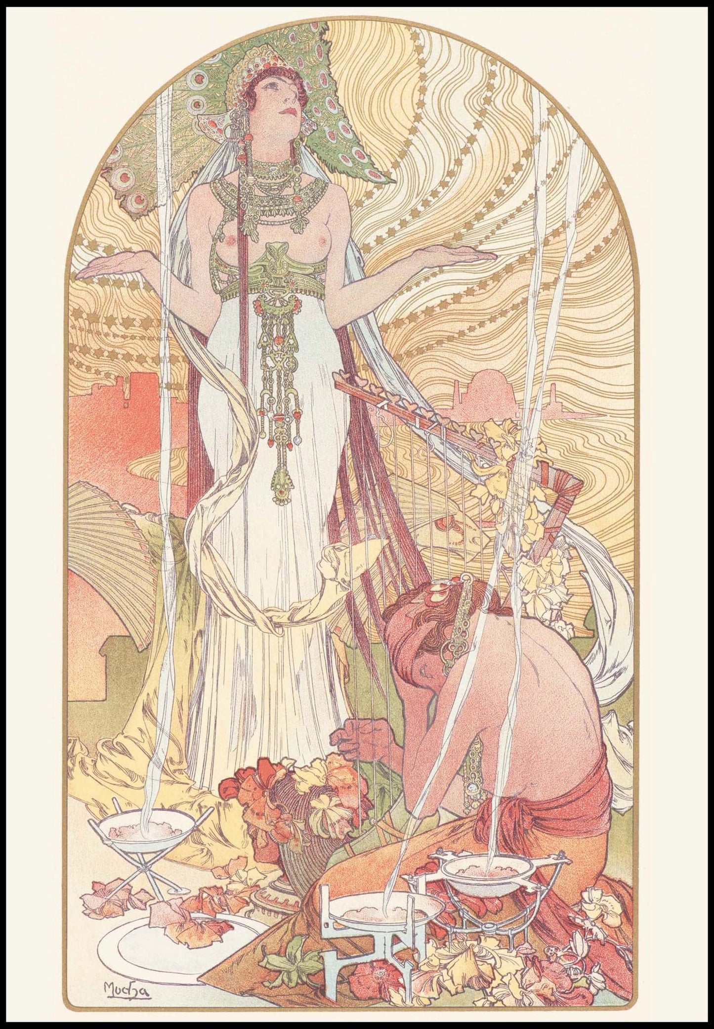 Alphonse Mucha - Incantation 'Salammbo' Poster - Hakyarts