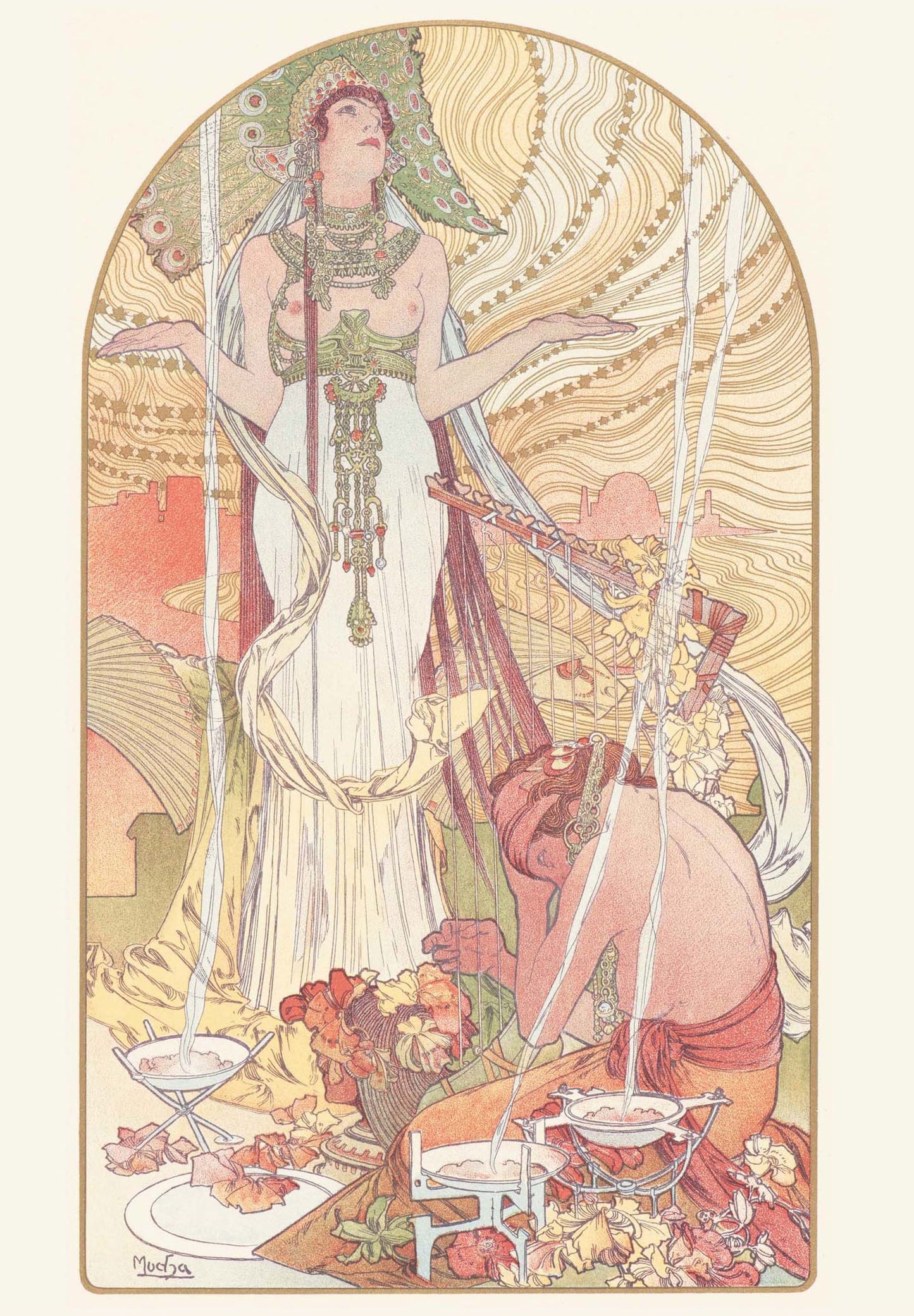 Alphonse Mucha - Incantation 'Salammbo' Poster - Hakyarts