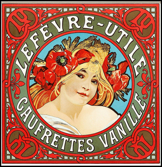 Alphonse Mucha - Lefèvre – Utile Gaufrettes Vanille Poster - Hakyarts