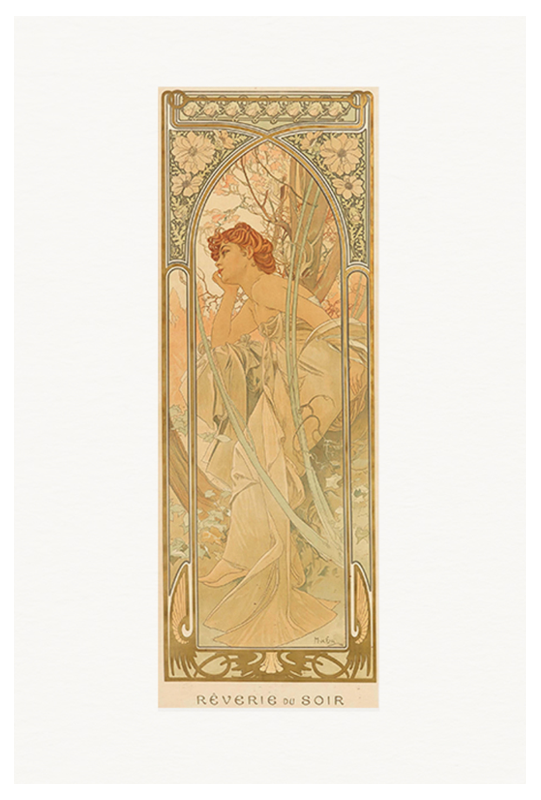 Alphonse Mucha - Rêverie du Soir Poster - Hakyarts