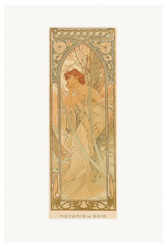 Alphonse Mucha - Rêverie du Soir Poster - Hakyarts