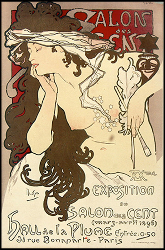 Alphonse Mucha - Salon Des Cents Poster - Hakyarts