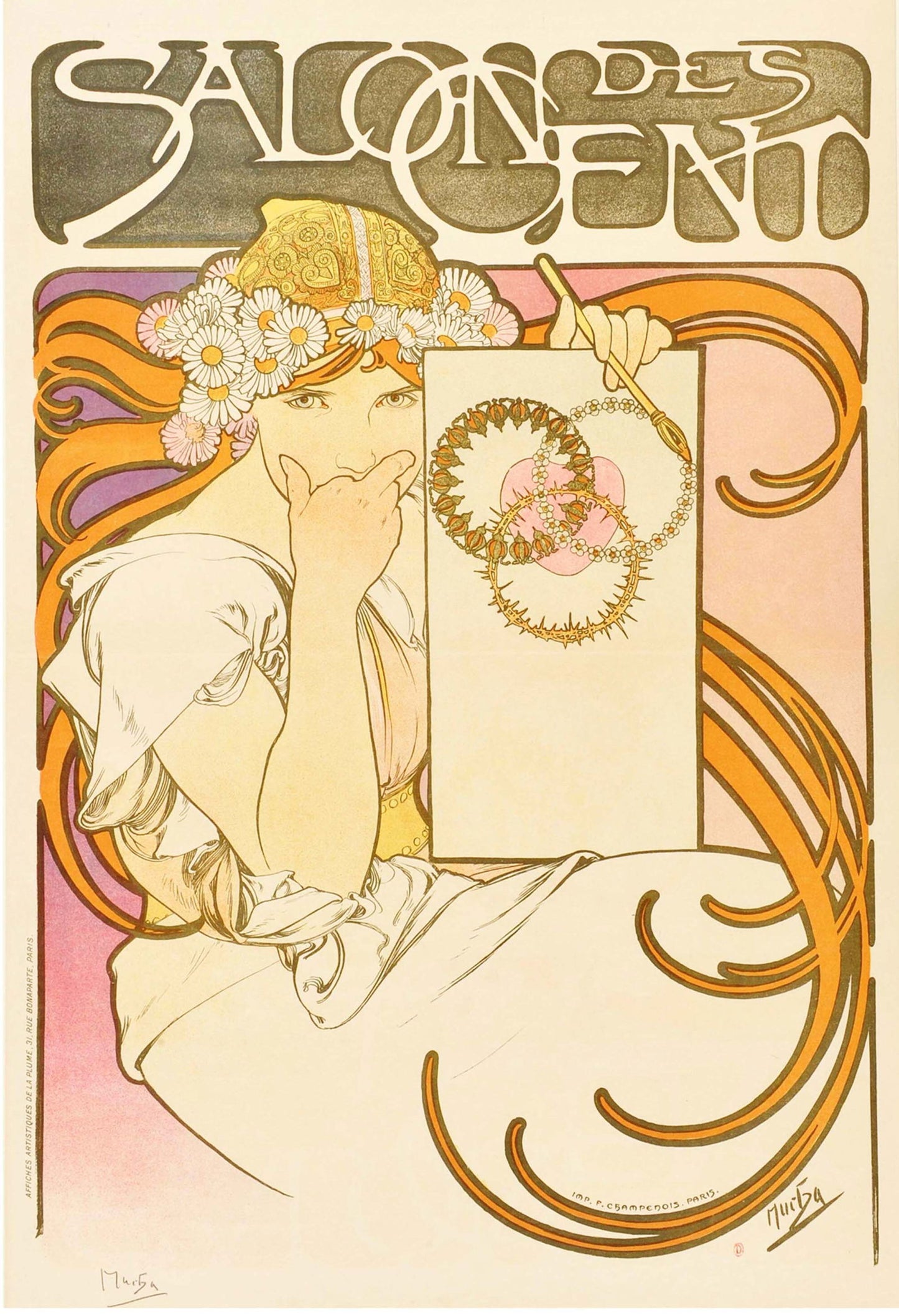 Alphonse Mucha - Salon Des Cents poster - Hakyarts