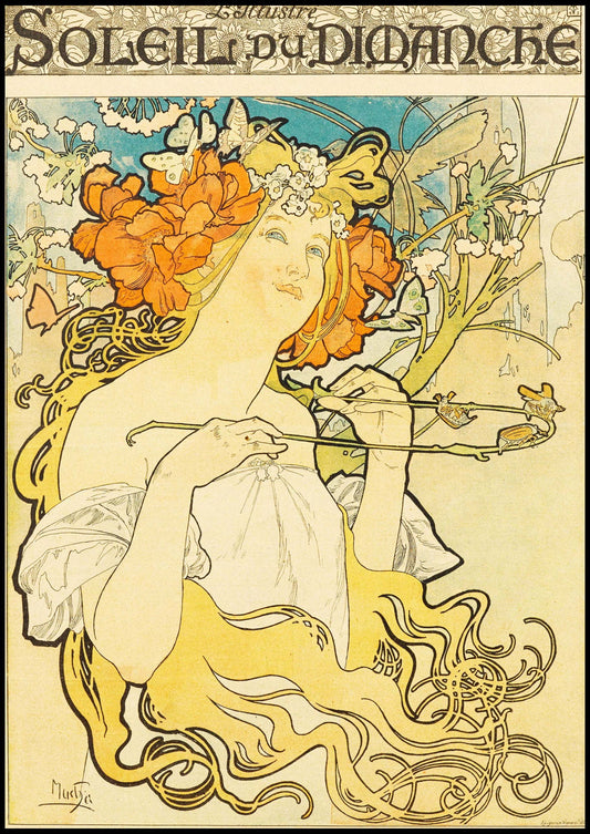 Alphonse Mucha - Soleil du Dimanche Poster - Hakyarts