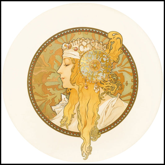 Alphonse Mucha - Têtes Byzantines 'Blonde' Poster - Hakyarts