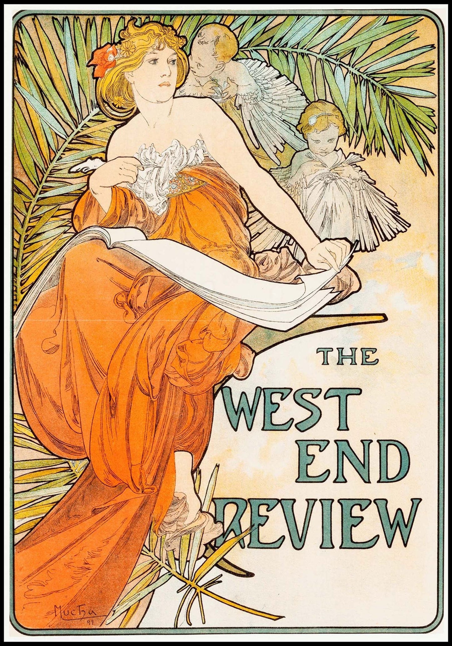 Alphonse Mucha - The West End Review Poster - Hakyarts