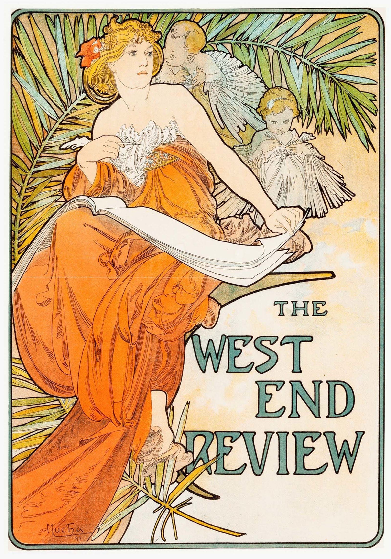 Alphonse Mucha - The West End Review Poster - Hakyarts