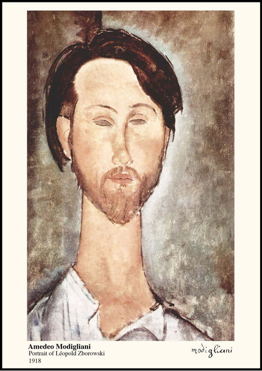 Amedeo Modigliani- Portrait of Léopold Zborowski Poster - Hakyarts