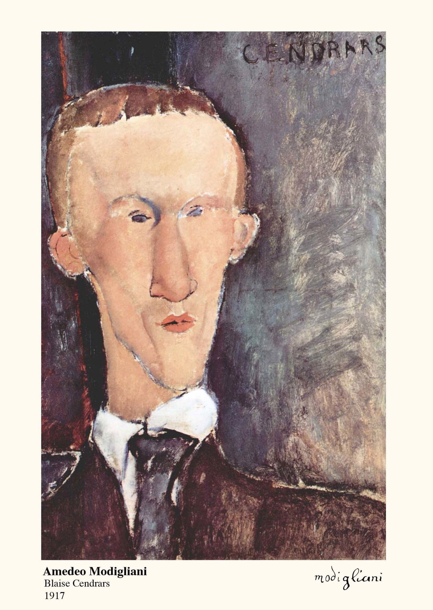 Amedeo Modigliani - Blaise Cendrars Poster - Hakyarts