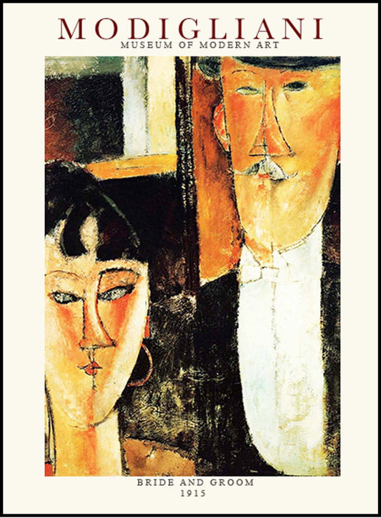 Amedeo Modigliani - Bride and Groom Poster - Hakyarts