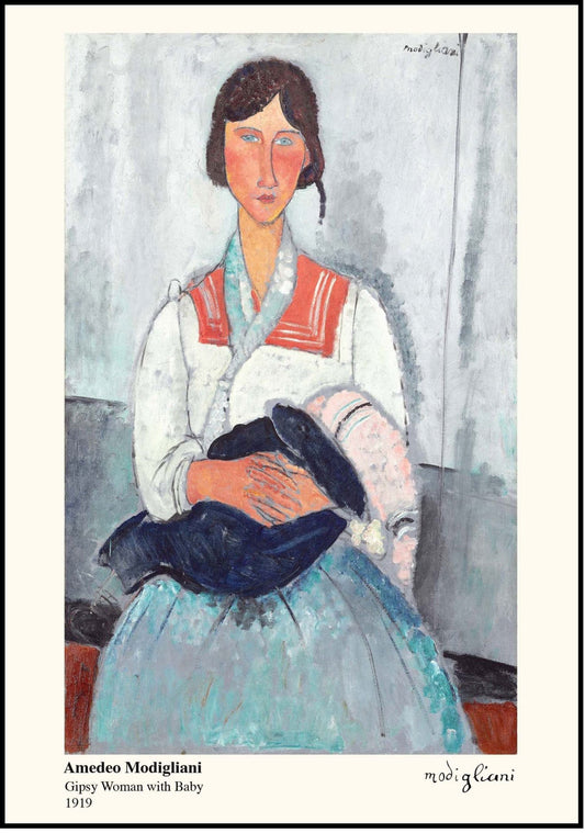 Amedeo Modigliani - Gypsy Woman with Baby Poster - Hakyarts