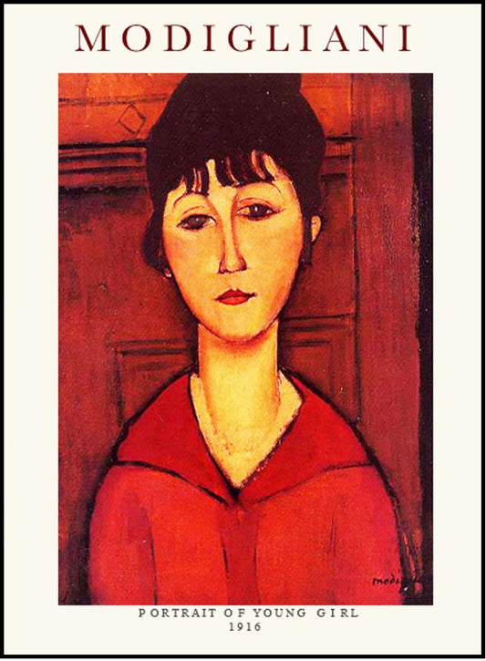 Amedeo Modigliani - Head of a Young Girl Poster - Hakyarts