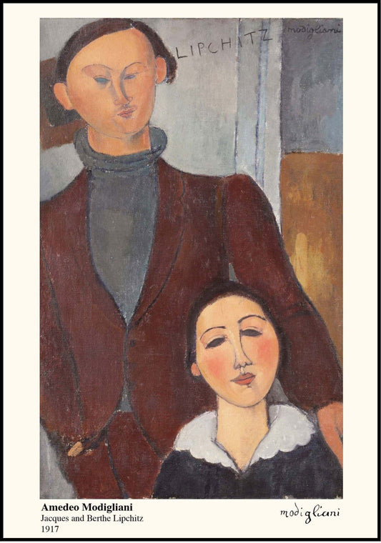 Amedeo Modigliani - Jacques and Berthe Lipchitz Poster - Hakyarts