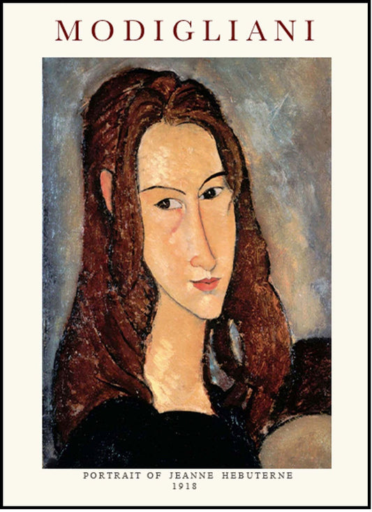 Amedeo Modigliani - Portrait of Jeanne Hebuterne Poster - Hakyarts