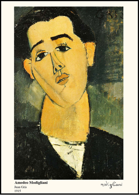 Amedeo Modigliani - Portrait of Juan Gris Poster - Hakyarts