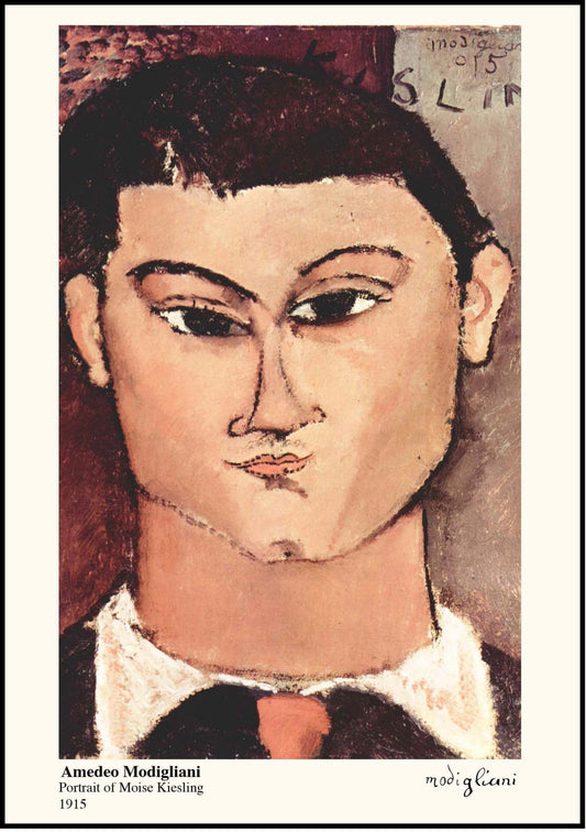 Amedeo Modigliani - Portrait of Moise Kiesling Poster - Hakyarts