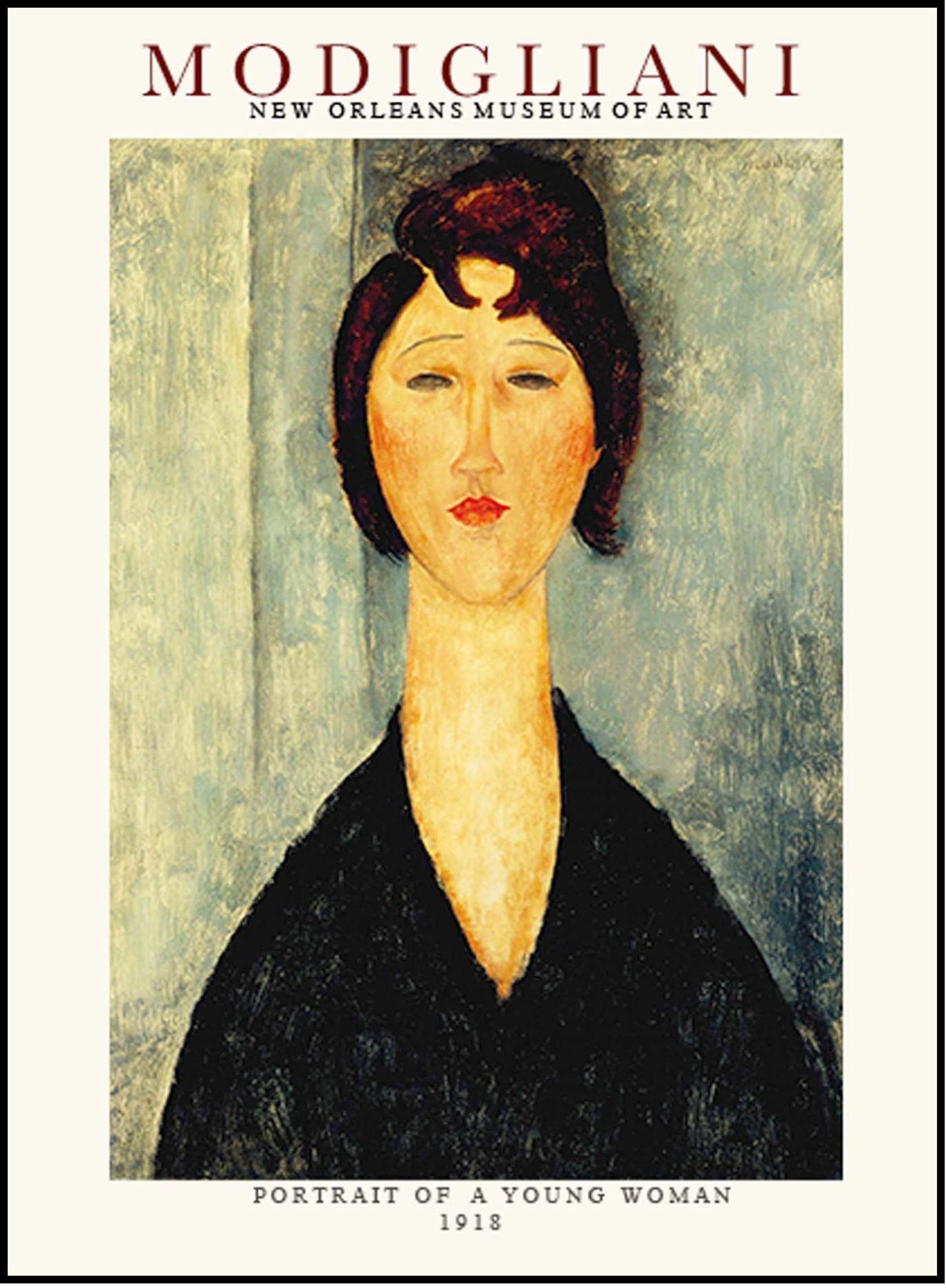 Amedeo Modigliani - Portrait of a Young Woman Poster - Hakyarts