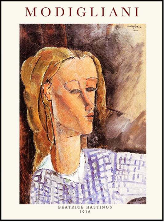 Amedeo Modigliani - Potrait of Beatrice Hastings Poster - Hakyarts