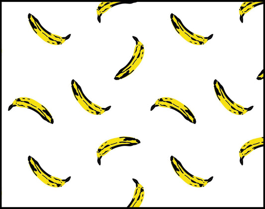 Andy Wharhol Style - Seamless Patter with Bananas Poster - Hakyarts