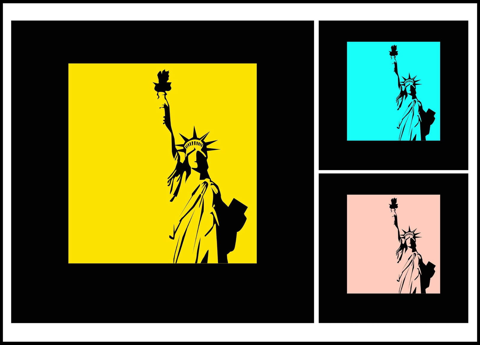 Andy Wharhol Style - Statue of Liberty Poster - Hakyarts