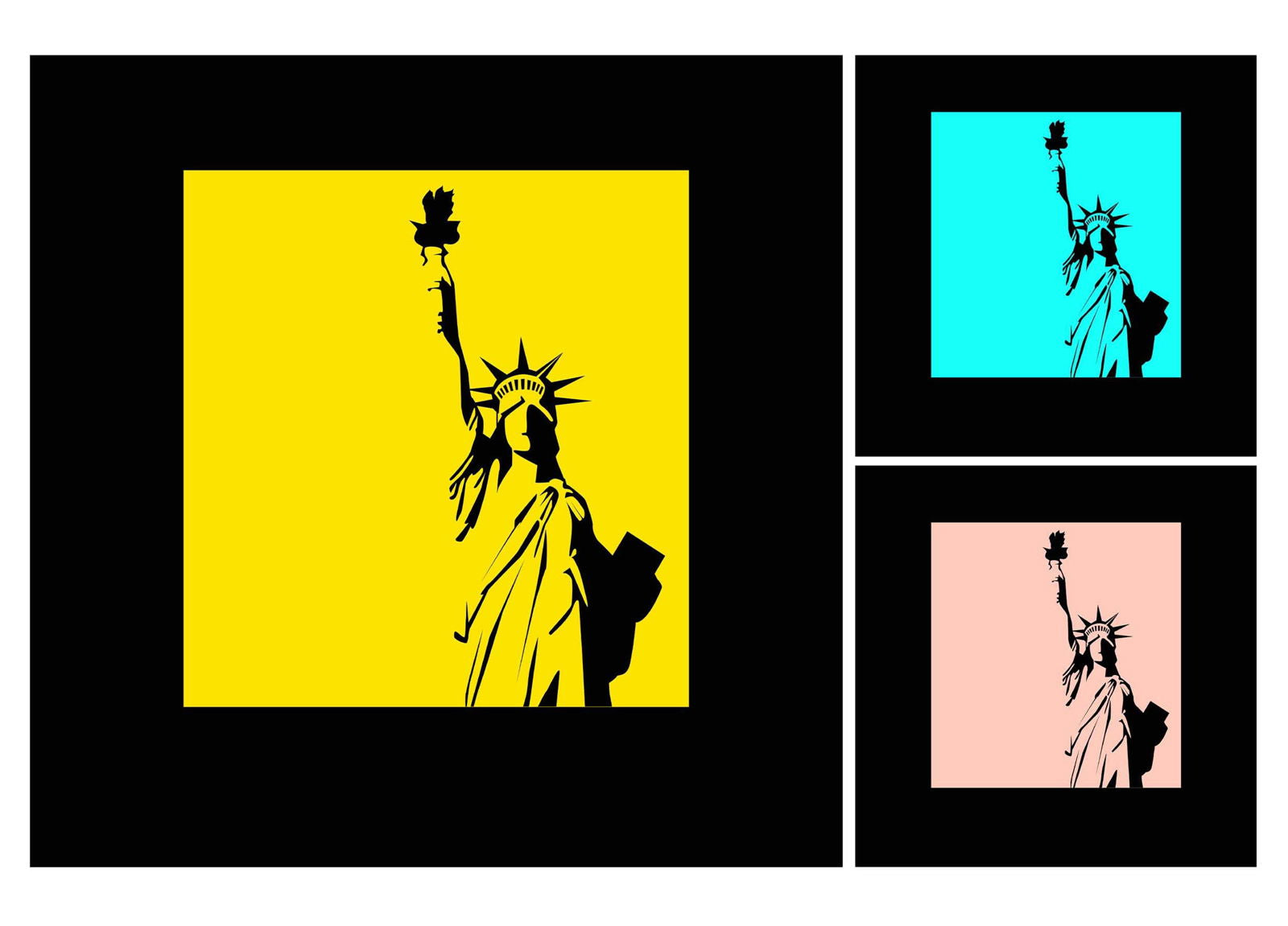 Andy Wharhol Style - Statue of Liberty Poster - Hakyarts