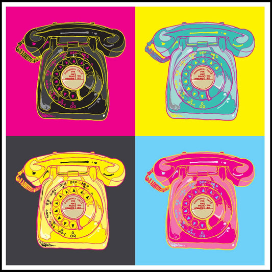 Andy Wharhol Style - Telephone Poster - Hakyarts