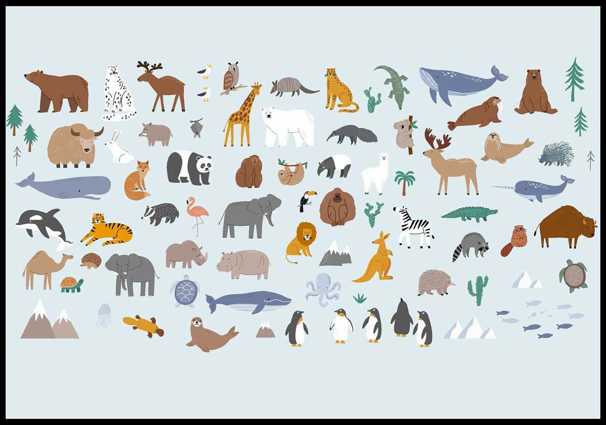 Animals World Poster - Hakyarts