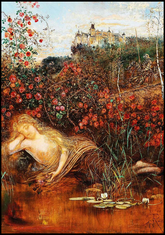 Anton Romako - A Kamptal Nymph under a Rose Hedge - Hakyarts