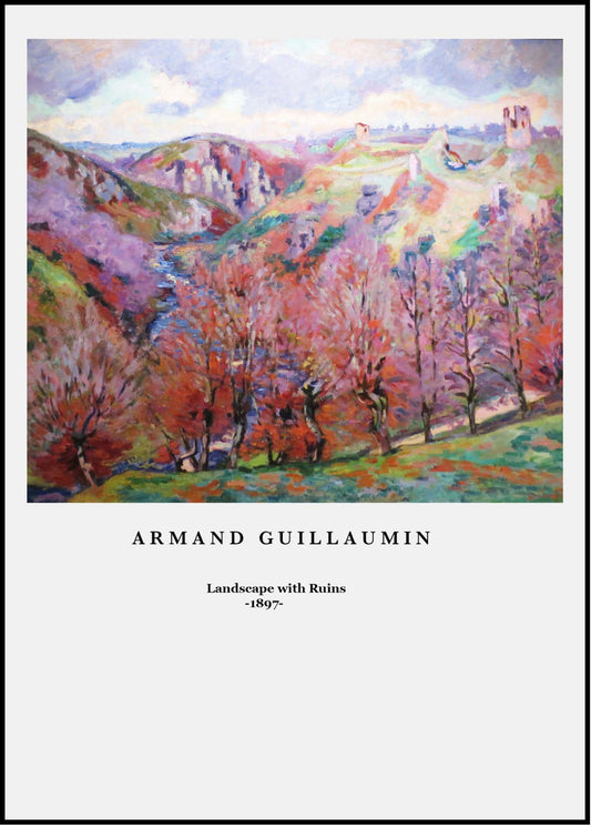 Armand Guillaumin - Landscape with Ruins Poster - Hakyarts