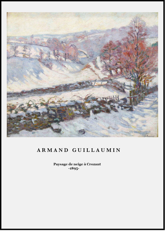 Armand Guillaumin - Paysage de neige à Crozant Poster - Hakyarts