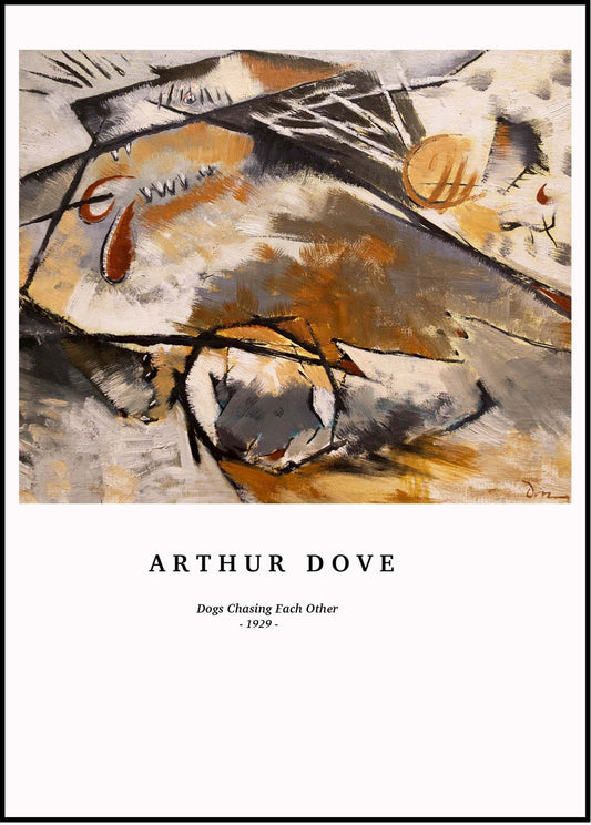 Arthur Dove - Dogs Chasing Each Other Poster - Hakyarts