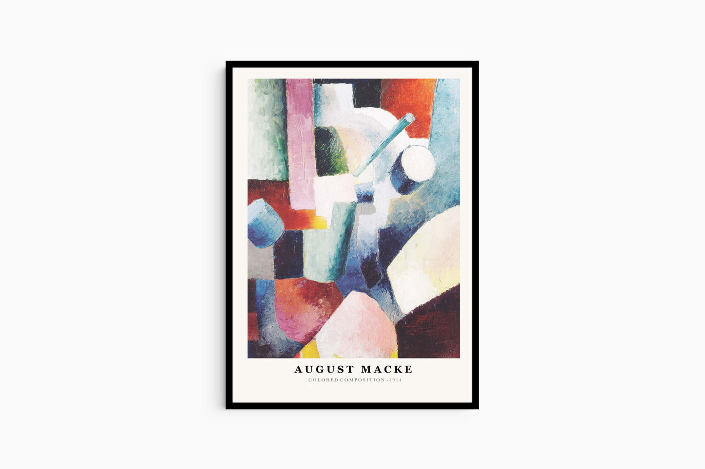 August Macke - Colored Composition Poster - Hakyarts