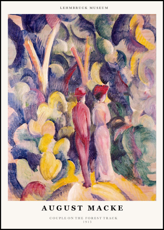 August Macke - Couple on the Forest Track Poster - Hakyarts