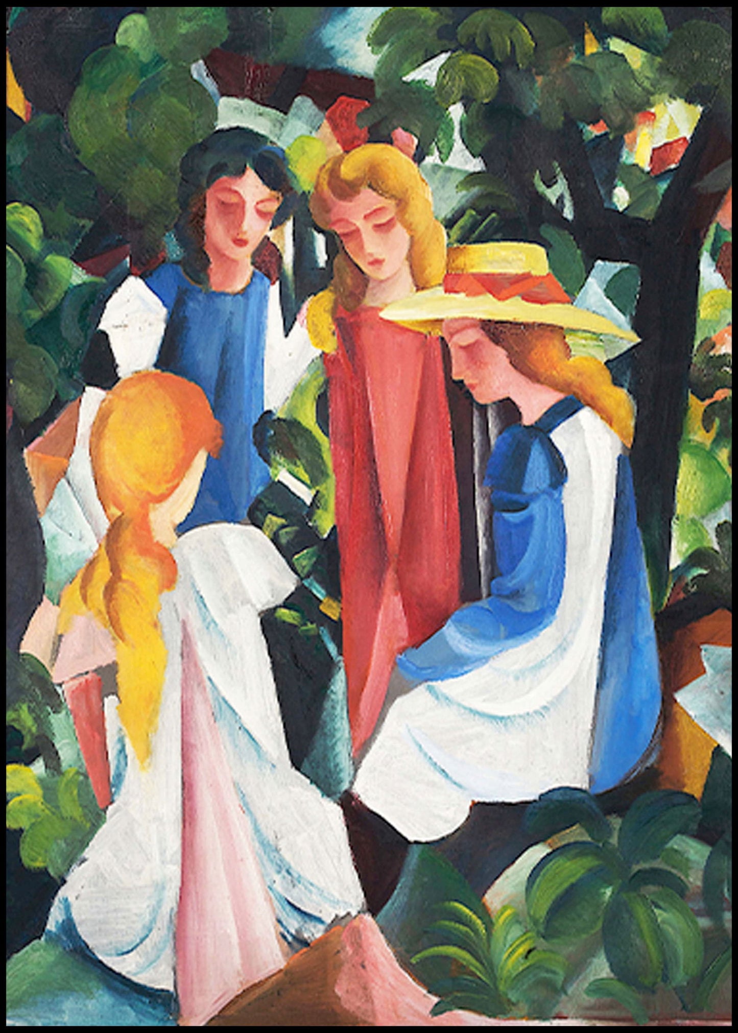 August Macke - Four Girls - Hakyarts