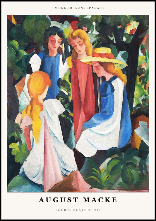 August Macke - Four Girls Poster - Hakyarts