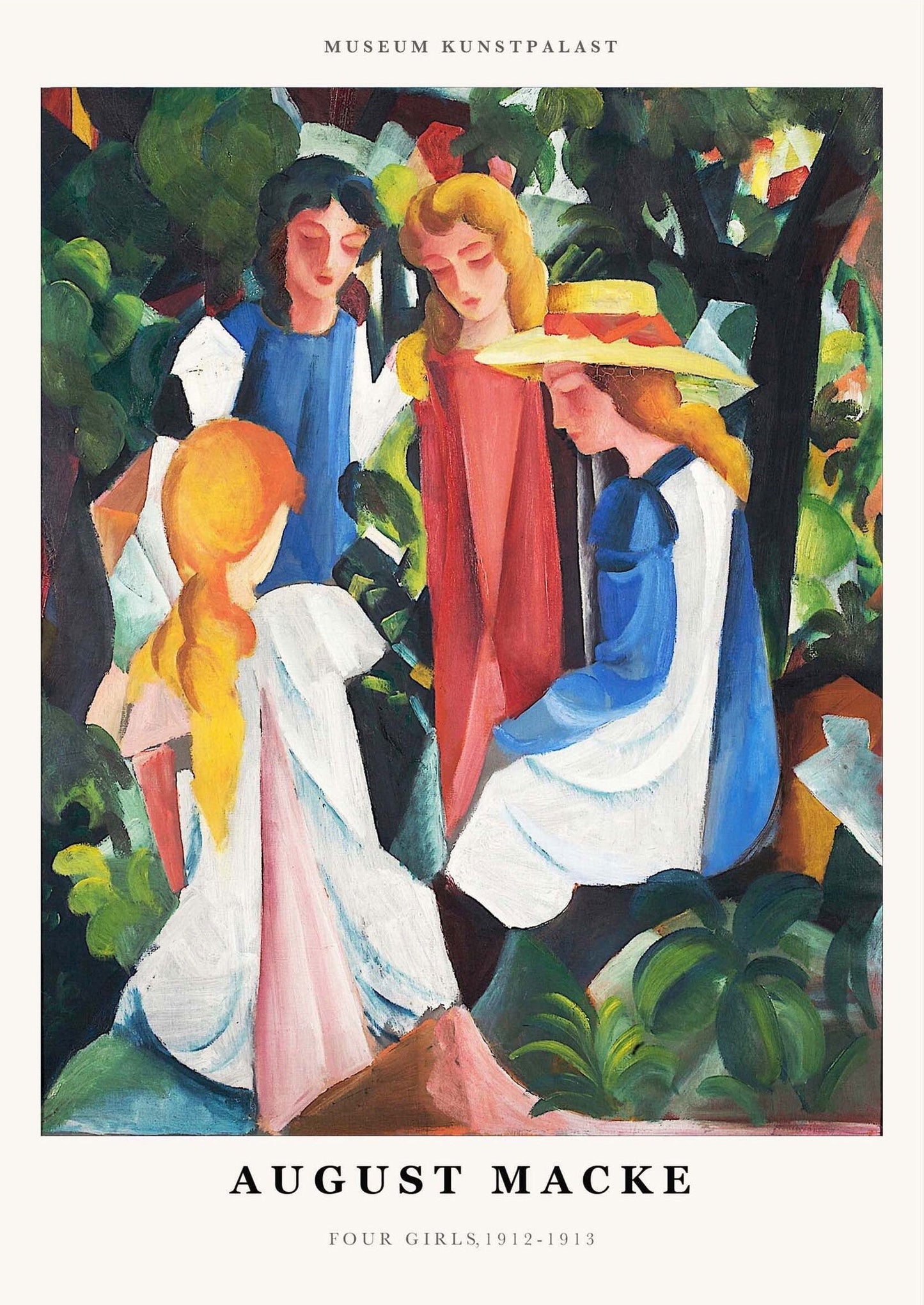 August Macke - Four Girls Poster - Hakyarts