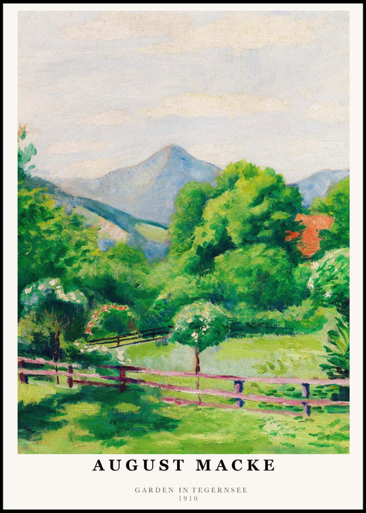 August Macke - Garden in Tegernsee Poster - Hakyarts