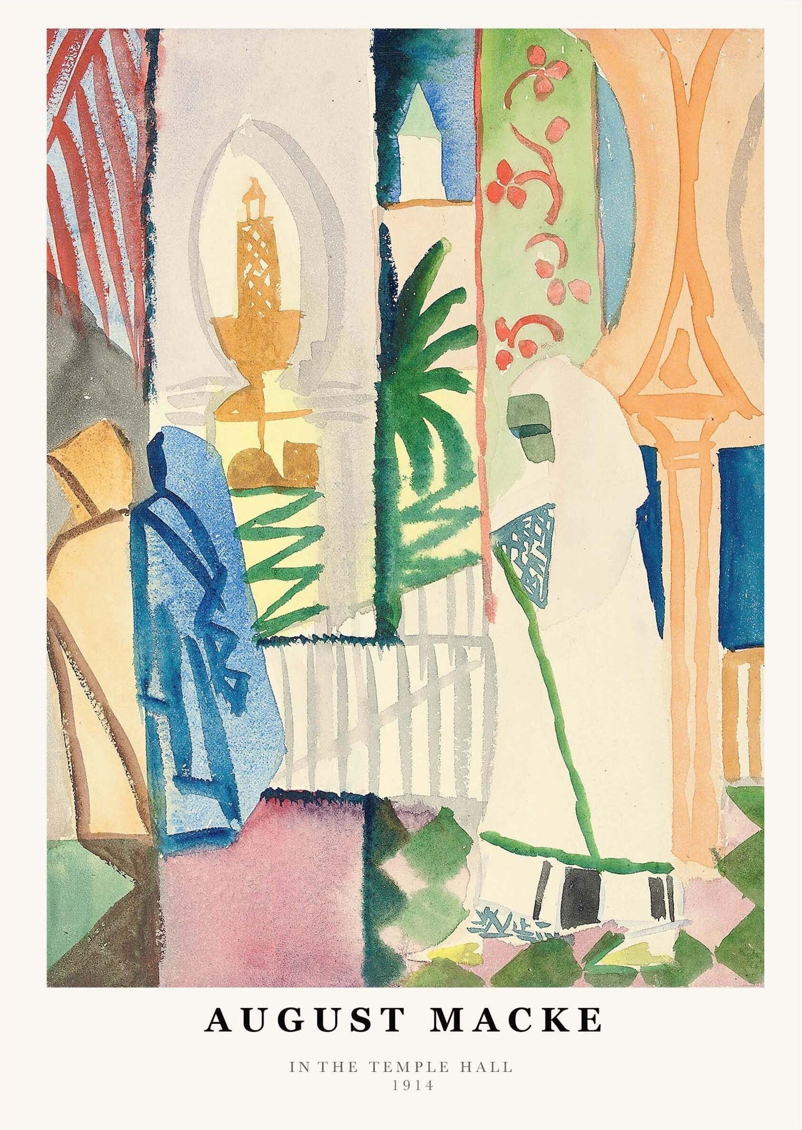 August Macke - In the Temple Hall Poster - Hakyarts