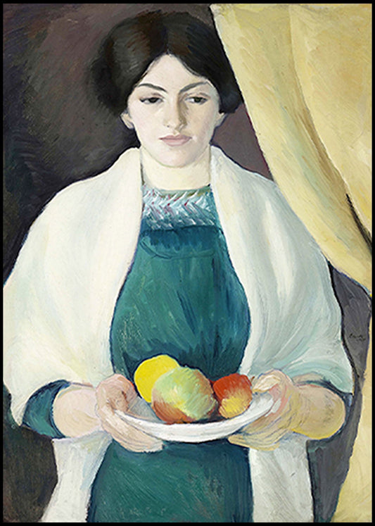 August Macke - Portrait with Apples - Hakyarts