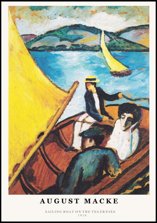 August Macke - Sailing Boat on the Tegernsee Poster - Hakyarts