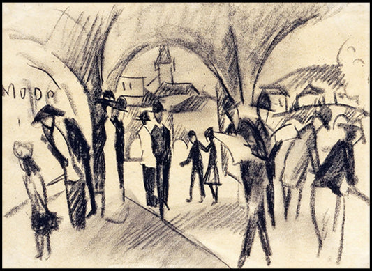 August Macke - Scene Under the Arcades in Thun - Hakyarts