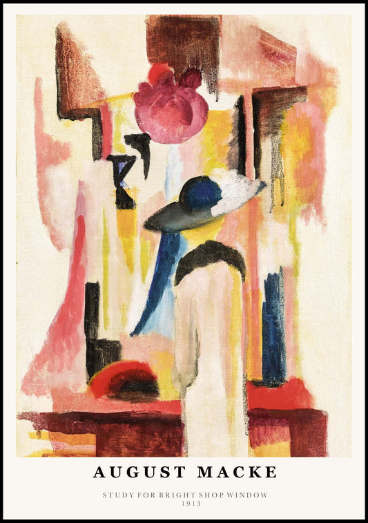 August Macke - Study for Bright Shop Window Poster - Hakyarts