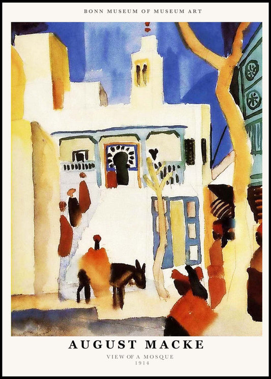 August Macke - View of a Mosque Poster - Hakyarts