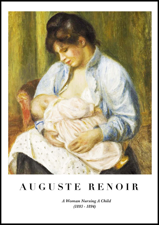 Auguste Renoir - A Woman Nursing a Child Poster - Hakyarts