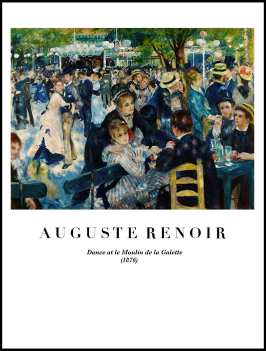 Auguste Renoir - Dance at Le Moulin de la Galette Poster - Hakyarts