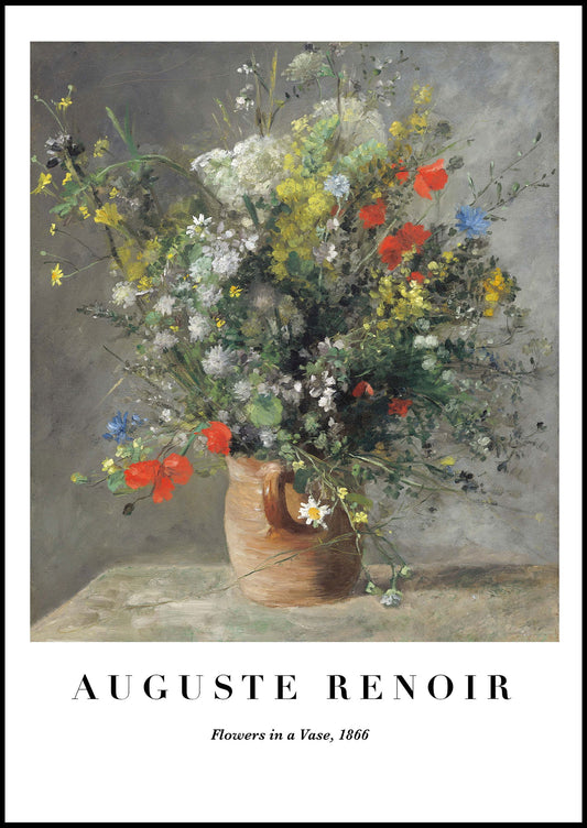 Auguste Renoir - Flowers in a Vase Poster - Hakyarts