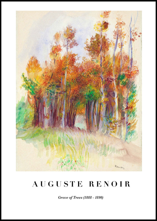 Auguste Renoir - Grove of Trees Poster - Hakyarts