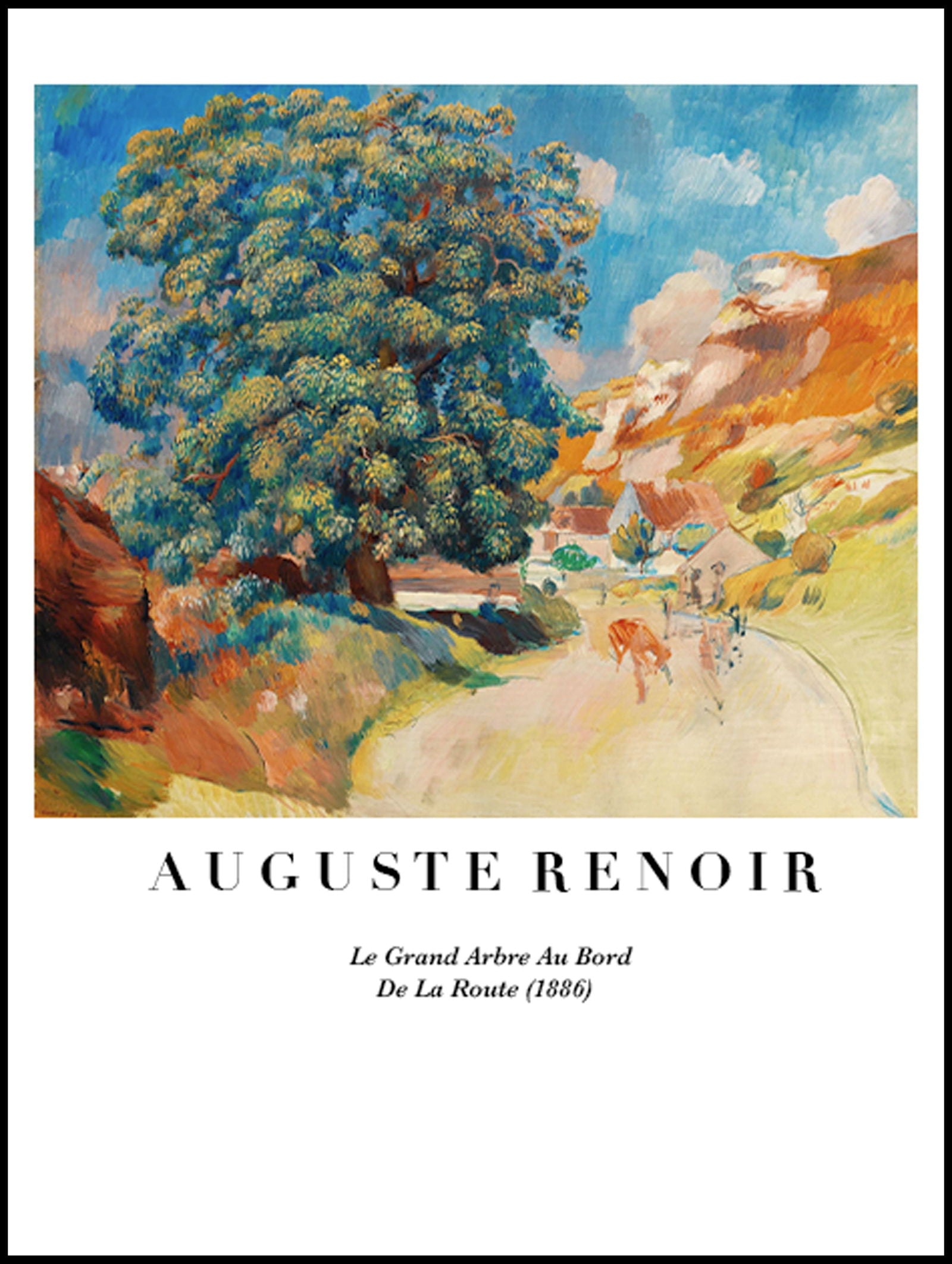 Auguste Renoir - Le Grand Arbre Au Bord De La Route Poster - Hakyarts