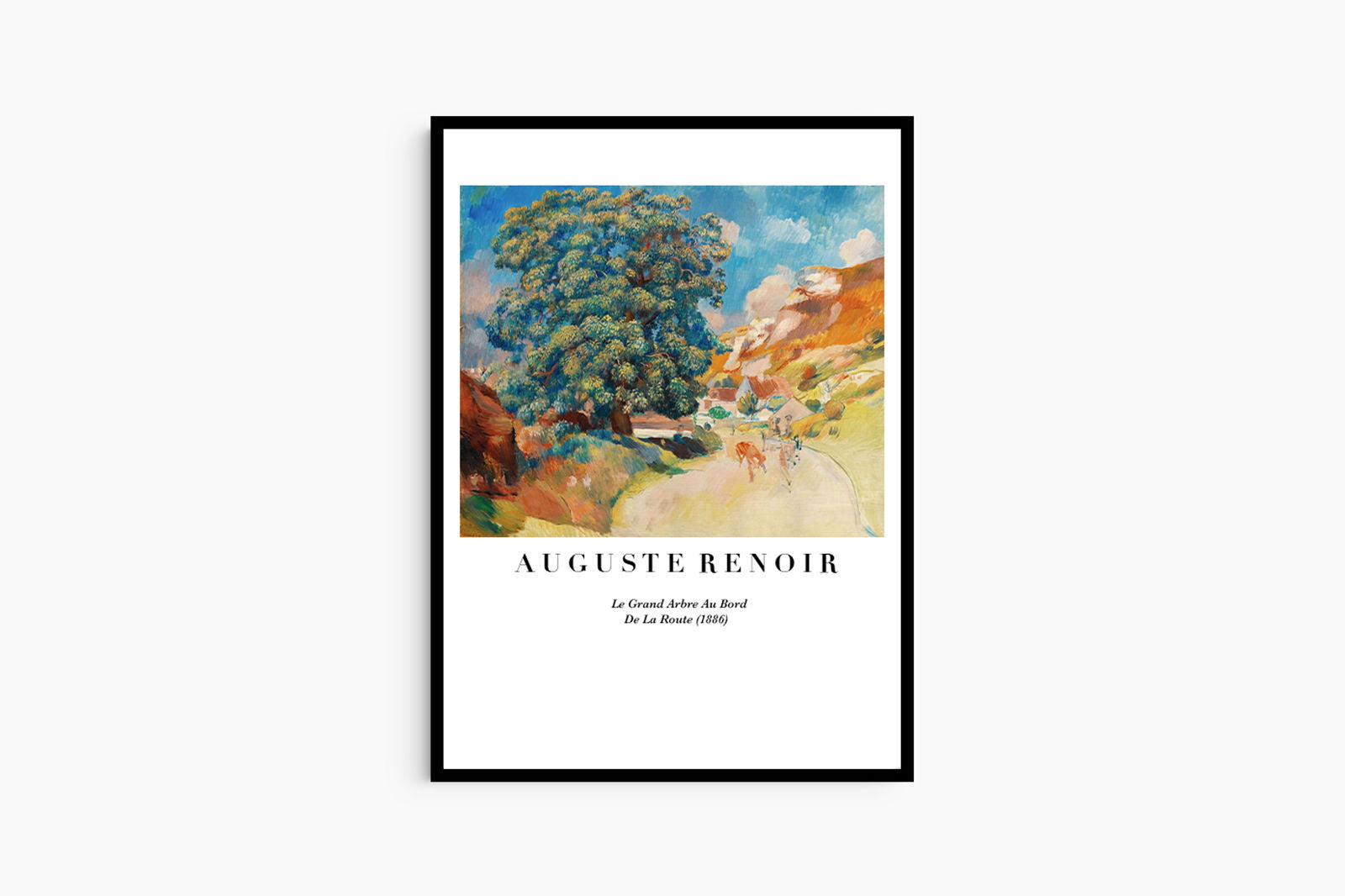 Auguste Renoir - Le Grand Arbre Au Bord De La Route Poster - Hakyarts